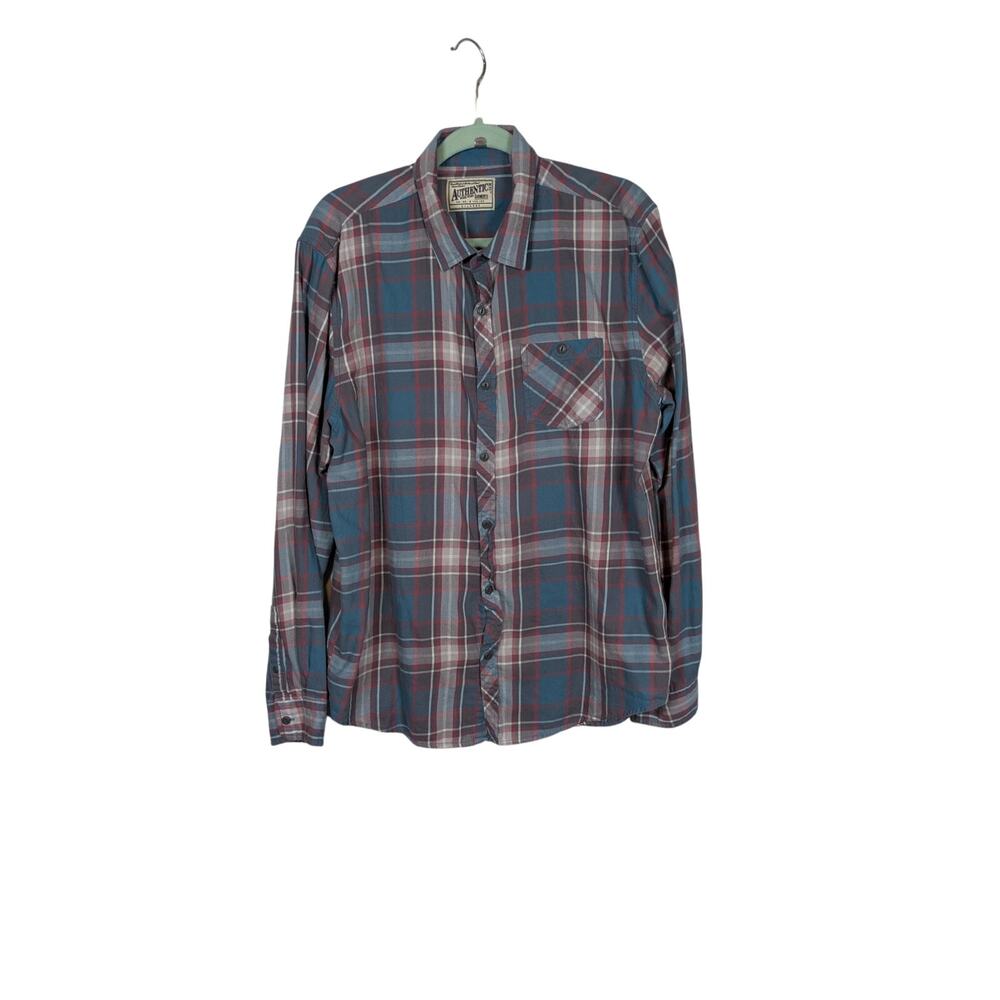 Cotton On Australian Brand Vintage XL Flannel Shirt Button Up Plaid 100% Cotton